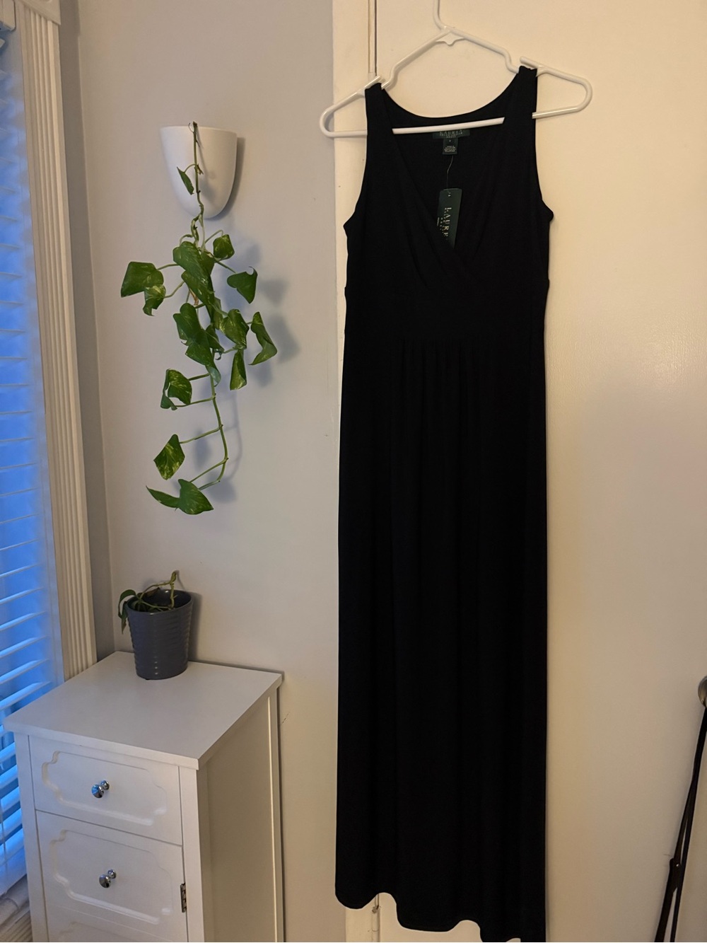 Lauren Ralph Lauren Black Sleeveless Wrap-Front Maxi Dress - Picture 2 of 6